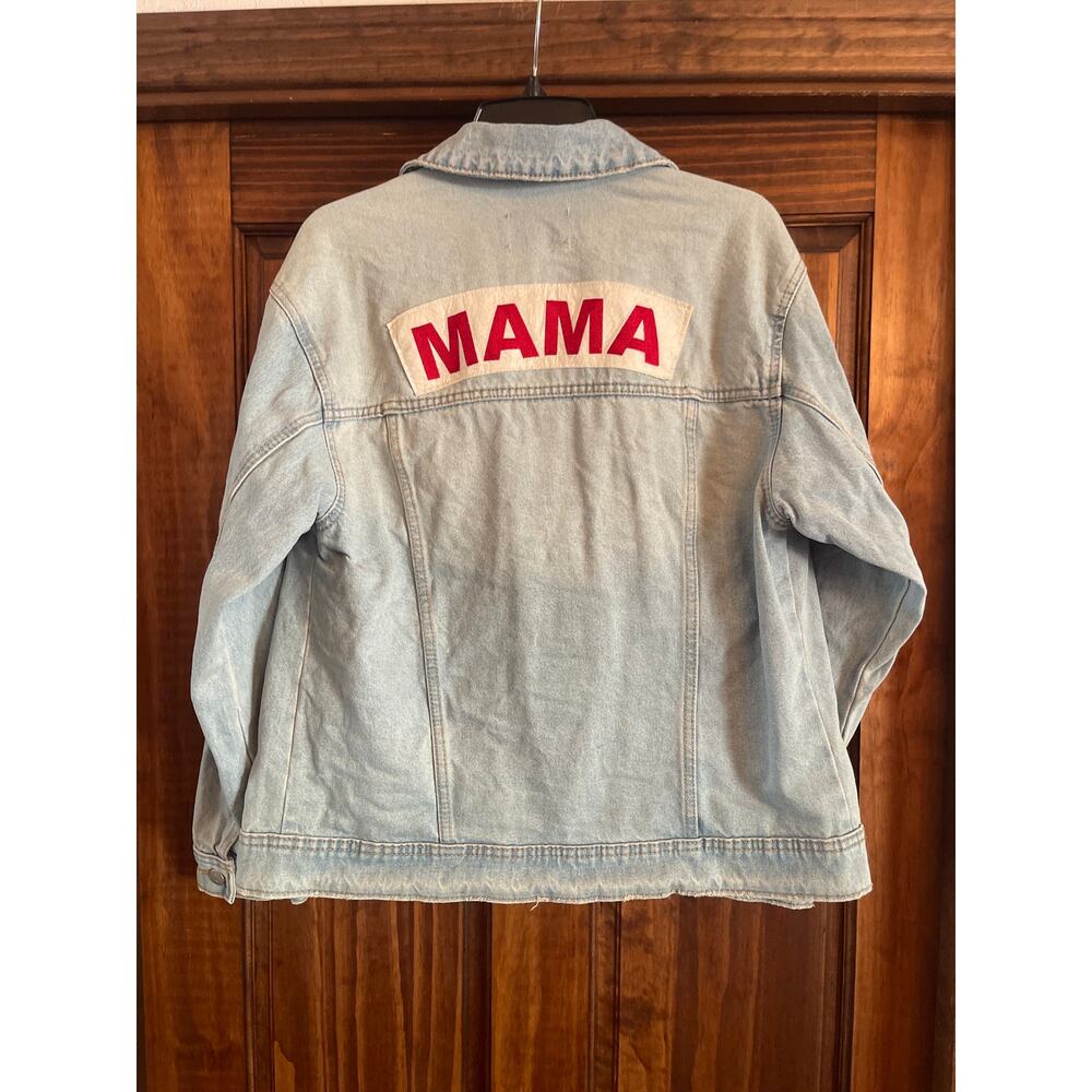 Ingrid+Isabel denim MAMA trucker jacket size small